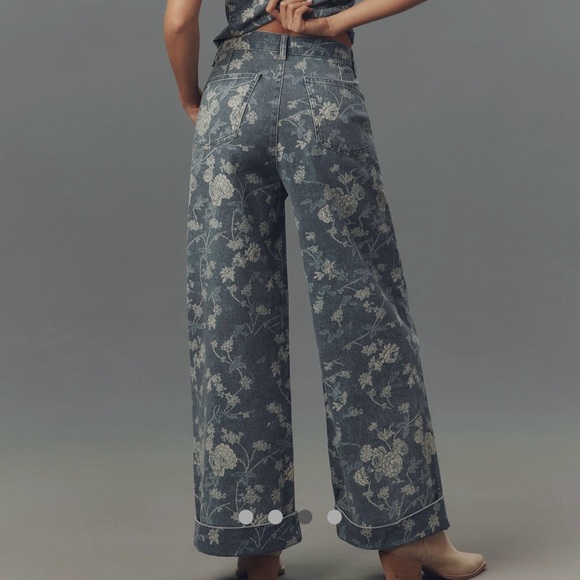 🔥SOLD OUT🔥 NWT The Leon Double Hem High-Rise Wide-Leg Jeans by Pilcro Size 28 - Picture 3 of 5